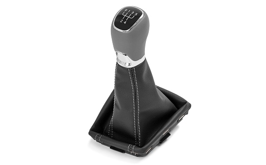 Leather gear shift knob and sleeve 5° OCTAVIA III